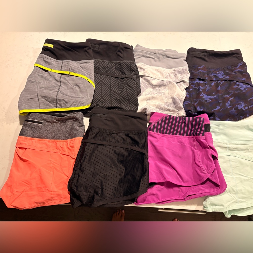 Size 6 lulu speed shorts bundle. No stains or issues.